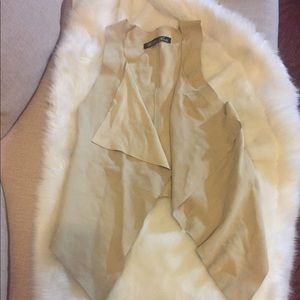100% goat leather suede vest XS